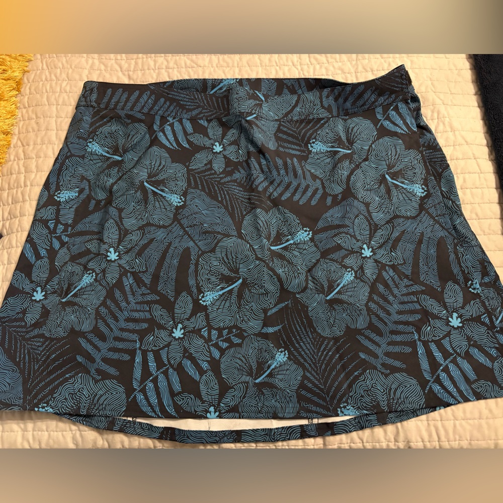 Floral, Rip Skirt, Hawaii,  Black and Blue Skirt, XXL